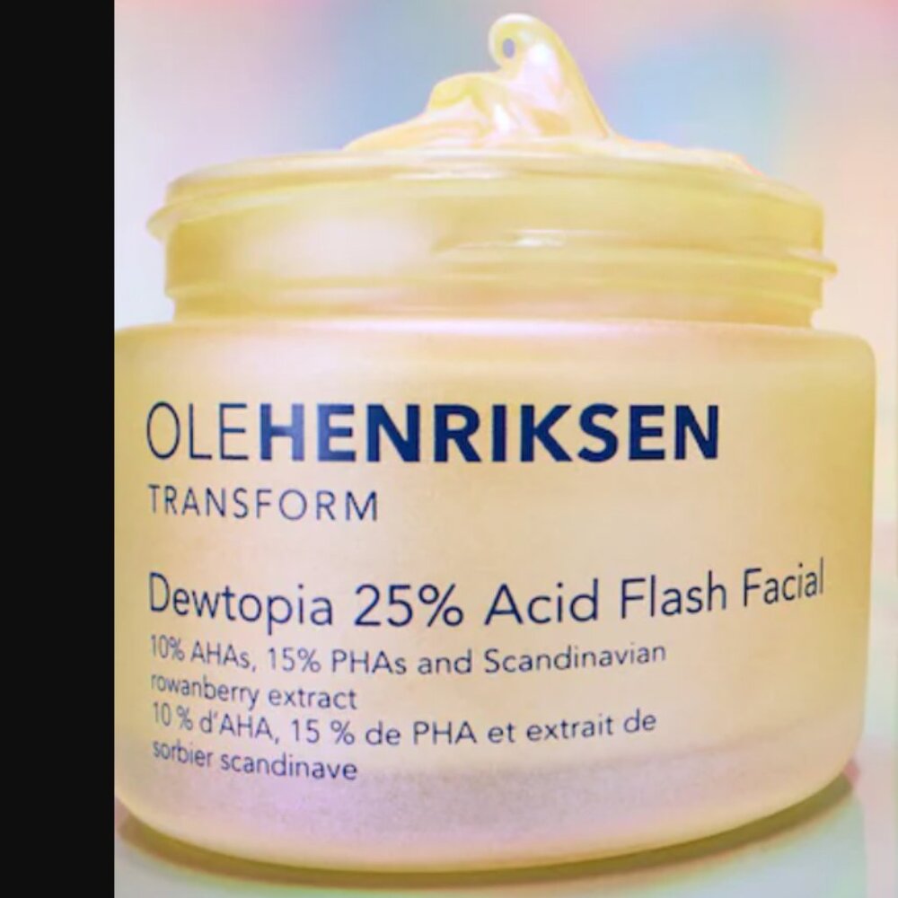 ❣️2/$36 NIB OLEHENRIKSEN Dewtopia 25% Acid Flash Facial Mask Retail $50.00 - Picture 13 of 16
